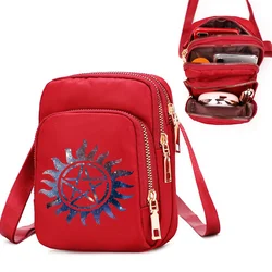 Supernatural Women Shoulder Bags Cell Phone Purse Crossbody Shoulder Strap Handbag Female Girls Bags Teenagers Bag Gift