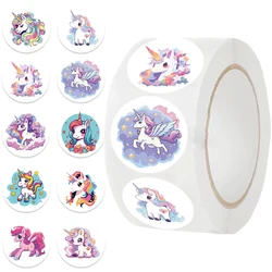 100-500pcs Cute Cartoon Unicorn Sticker Childrens Reward Gift Label Decoration Teacher Encouragement Student Stationery Sticker