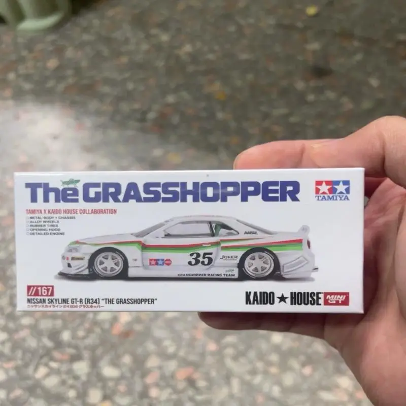 Kaido House Serie 4 KHMG166-210 MINIGT 1:64 R34 Grasshopper NSX Evasive V1 Datsun 510 GTR R33 BMW E30 M3 Druckguss-Legierungsautomodell