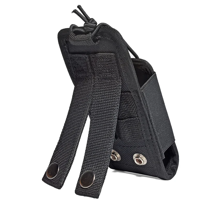 Tactical MOLLE Nylon Radio Holster Portable Walkie Talkie Pouch Holder for Baofeng Motorola Uniden Cobra Midland view 5