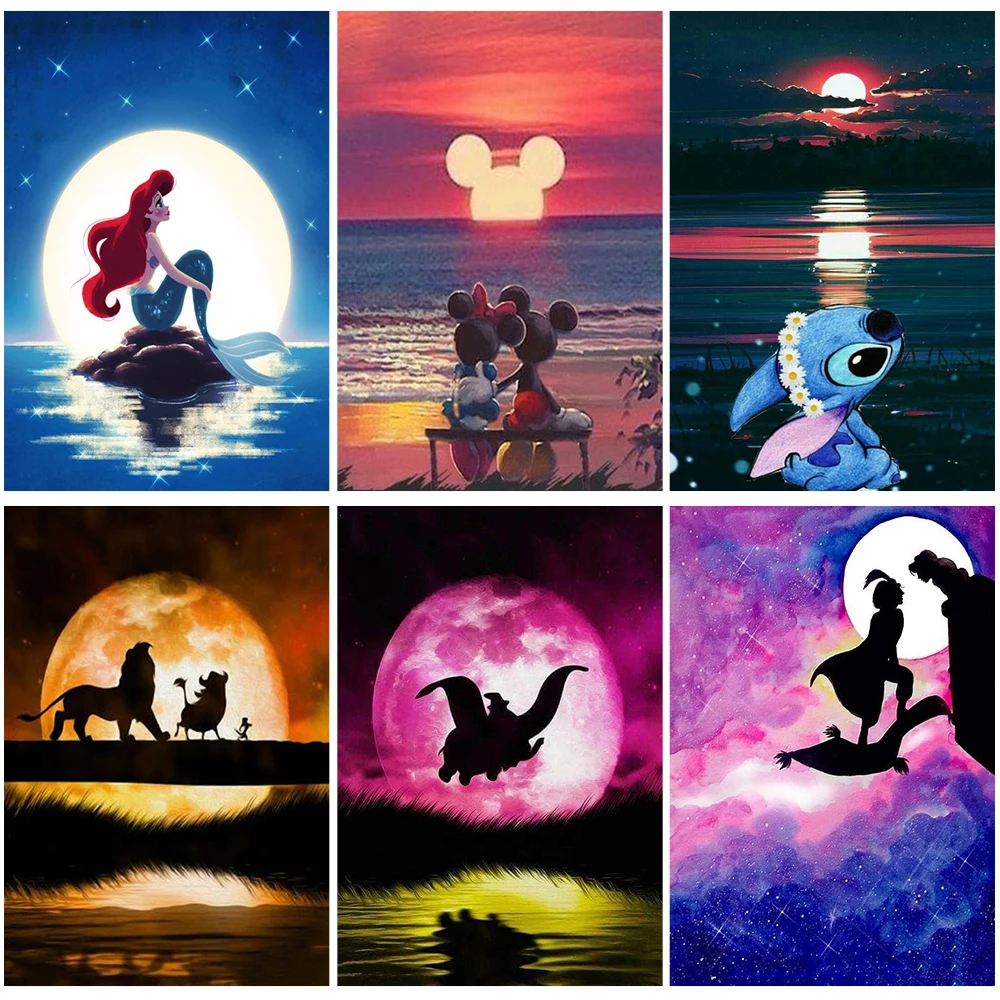 

Disney 5D DIY Diamond Painting Princess Full Drill Diamond Mosaic Cartoon Mickey Mouse Embroidery Complete Kit Home Decor Art