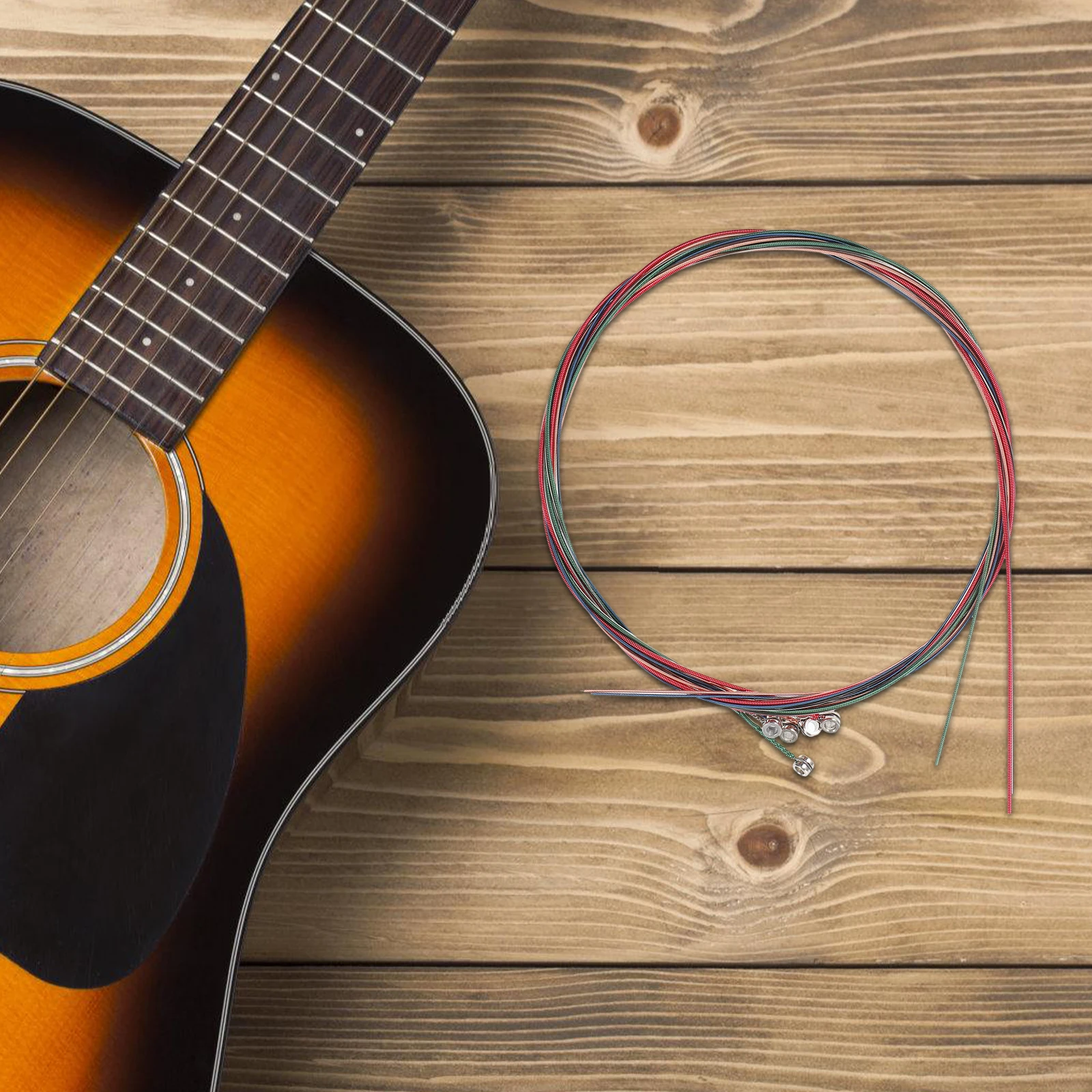 Cuerdas de guitarra de Metal, 6 uds., Folk acústico, fácil reemplazo, uso, rendimiento consistente, sensación de juego satisfecha, regalo