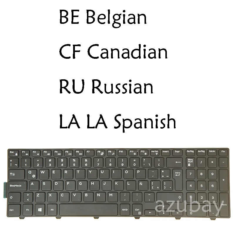 Keyboard for Dell Inspiron 5548 5551 5552 5555 5557 5558 5559 5566 5576 5577 0NX1T8 490.00H07.0L1 LA Spanish Russian QWERTY