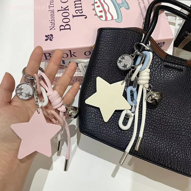 1 pezzo zaino corda appesa nuovo inverno ins stile stella alcali acqua pane tessitura corda pendente borsa decorazione accessori fai da te