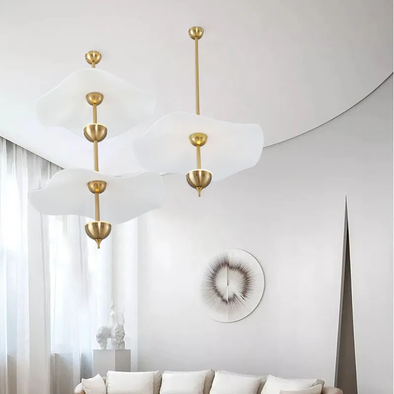 

Postmodern living room dining bar chandelier Nordic designer creative personality art study bedroom lotus leaf chandelier