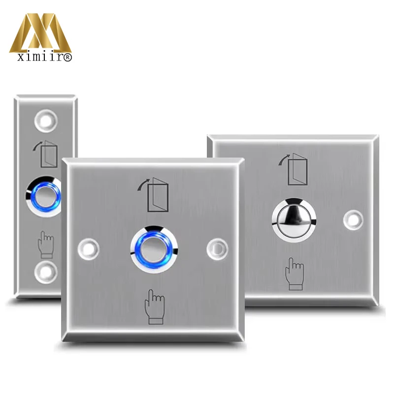 Metal Access Control No com Stainless Steel Switch Panel Push Door Release Exit Button