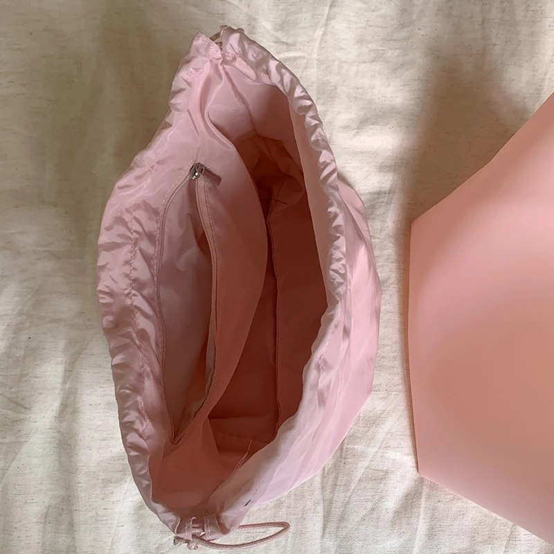 Transparente PVC-Eimertasche, wasserdichte Damen-Tragetasche mit Innentasche, bunte Dopamin-Handtasche für den Arbeitsweg mit großem Fassungsvermögen – Detail 4