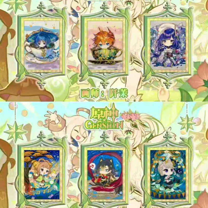 2025 Daoyu Culture W1 Genshin Impact لطيف مجموعة بطاقات صندوق حزمة أنيمي لعبة CCG لعبة لوحة فنية بطاقة تجارية هدايا اللعب #6