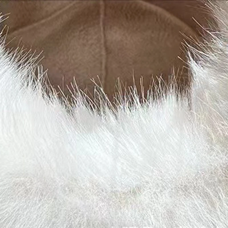 2024 New Autumn Winter Women\'s Fashion Fur Cap Fur Hat Fur Hats Mongolian Hat Brimless Plush Fluffy Skiing Riding Warm Caps