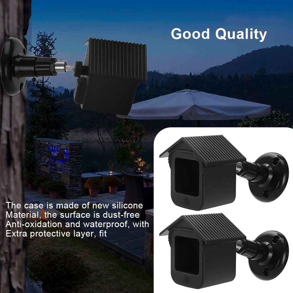 2pcs Indoor Outdoor Silicone Case Easy Install Home Security UV Resistant Practical Durable Convenient Soft For EufyCam Series