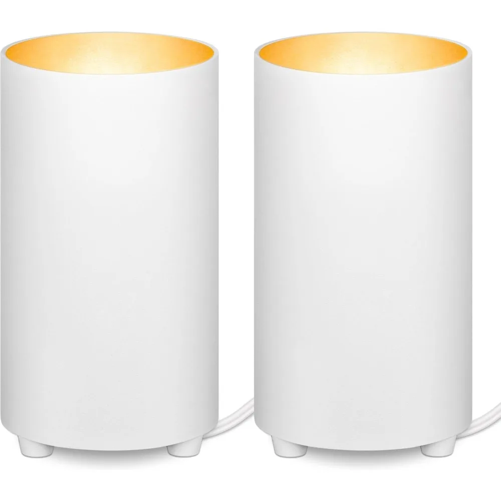 

2 Pack Indoor Floor Uplights with GU10 LED Bulbs, 5W Spotlights for Home Plants, 5.9ft Cord & Foot Switch