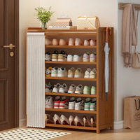 Bamboo shoe cabinet entrance door household large capacity dustproof multi-layer shoe rack rental room shoe storage rack