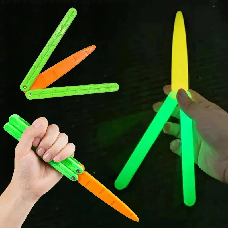 Couteau papillon radis imprimé 3D, saut droit, Mini porte-clés par gravité de haute qualité, jouet de décompression, cadeau Surprise