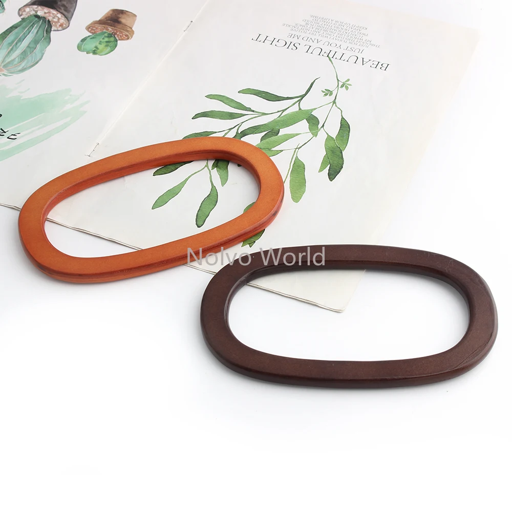 4/10/50PCS 21.5x8.5cm,14x14cm,17.3x10cm Wooden Bag Handle For Sewing Brackets Bag Handbag Shoulder Strap Purse Frame Accessories