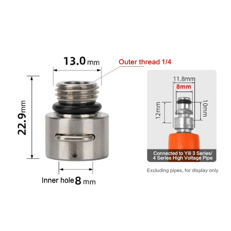 1/4inch Pressure Washer Adapter External Thread Connect Cleaning Nozzle Tips For Karcher K Series/Morgana