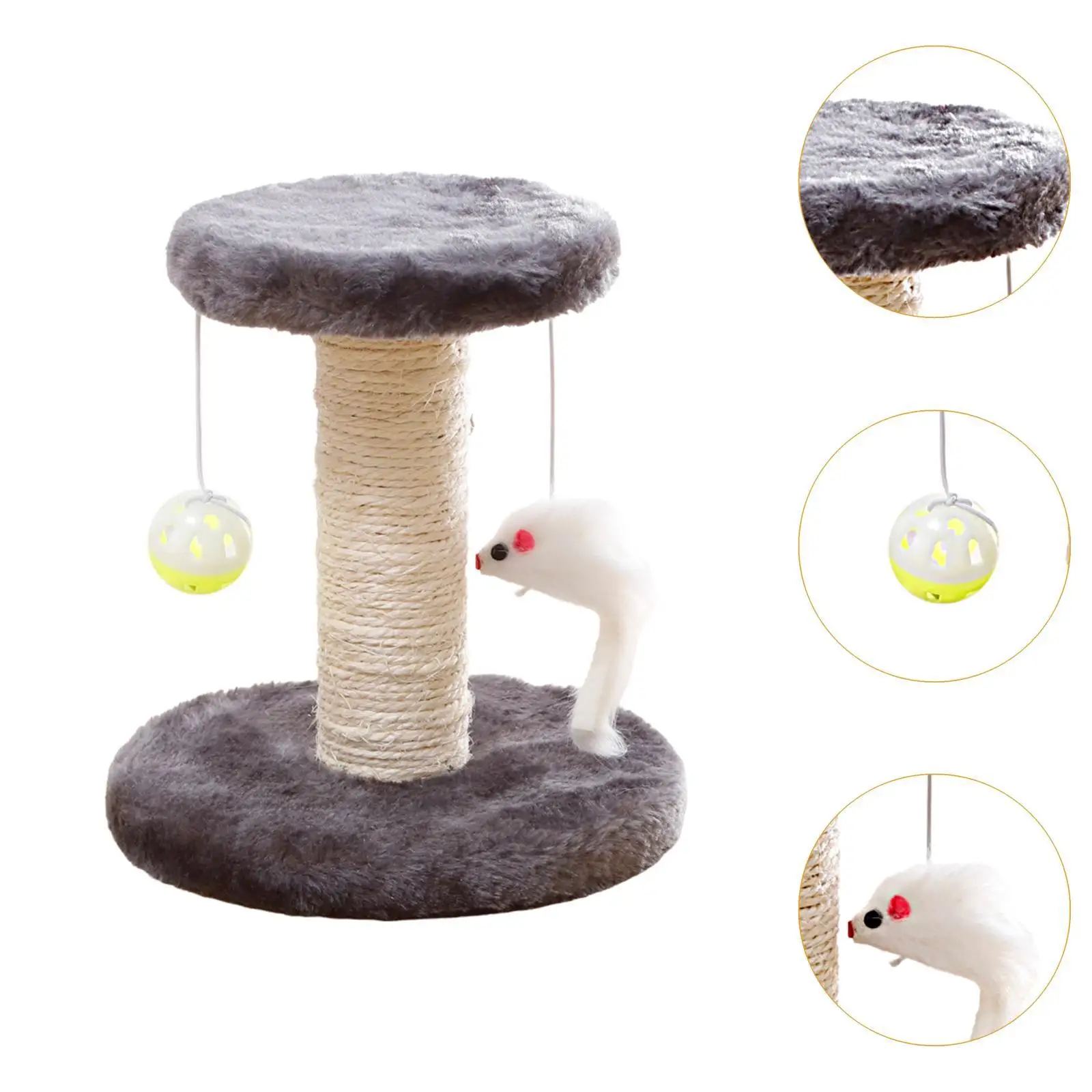 Poteau à gratter avec conflicBall pour chat, décoration d'intérieur