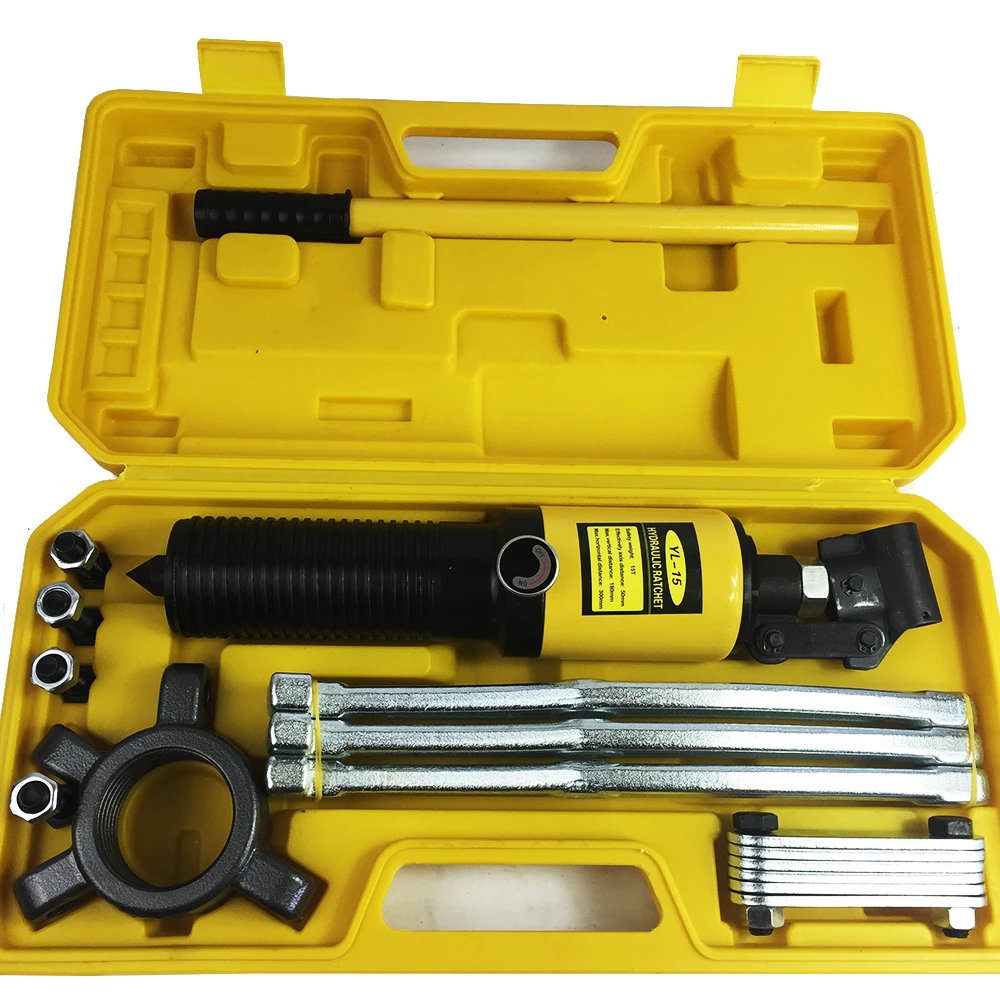 15Tons Separate Hydraulic Puller Kit Hydraulic Bearing Gear Puller Separator Hub 3 Jaws Garage Tool Set With Case