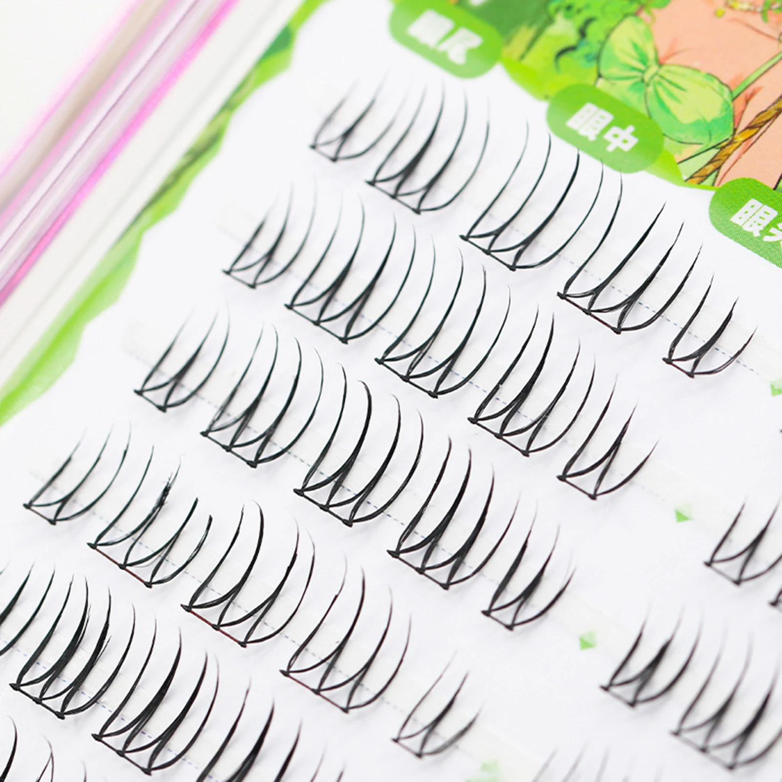 Duże Kępki Rzęs Koreański Idol Pop Girl DIY Sztuczne Rzęsy Zhang Yuan Ying Rzęsy w Kształcie Litery U Narzędzie do Makijażu