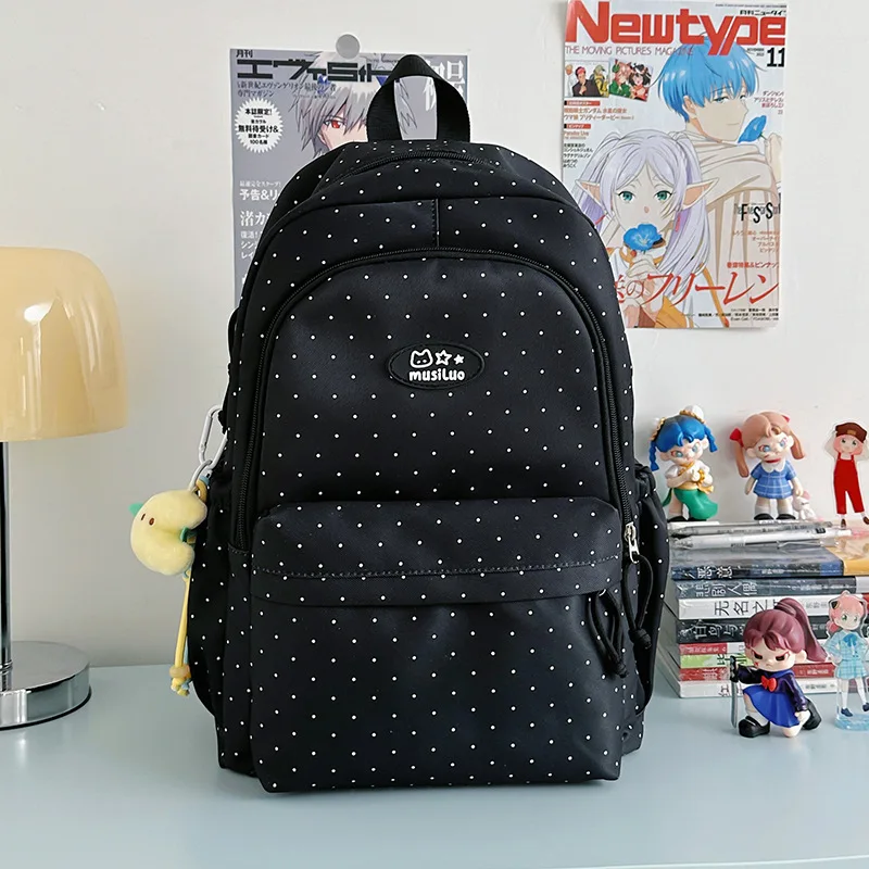Fresh Style Backpack for Middle School GirlsinsKorean Style High School Student Backpack for Girls with High Aesthetic Value