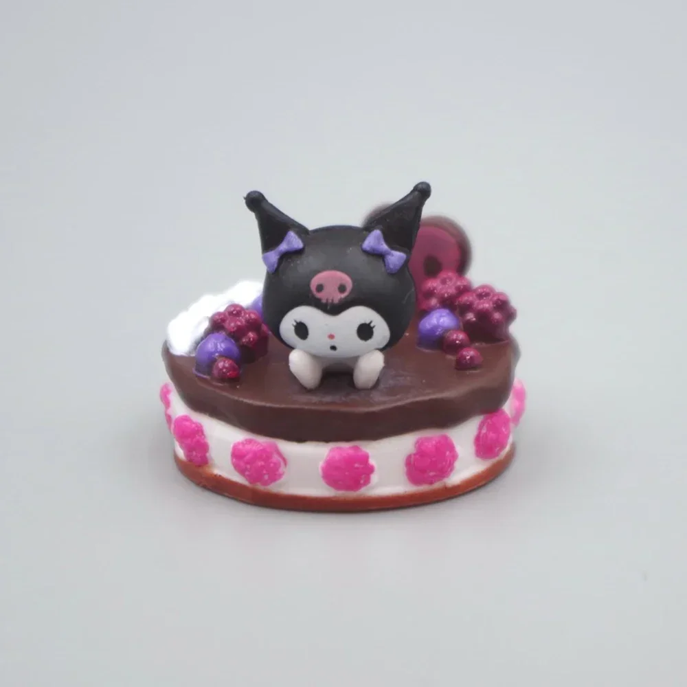 Sanrio 3Cm Mijn Melodie Figuur Anime Kawaii Cake Stijl Cinnamoroll Kuromi Hello Kitty Cat Actie Collectie Geschenken Speelgoed Voor Kinderen