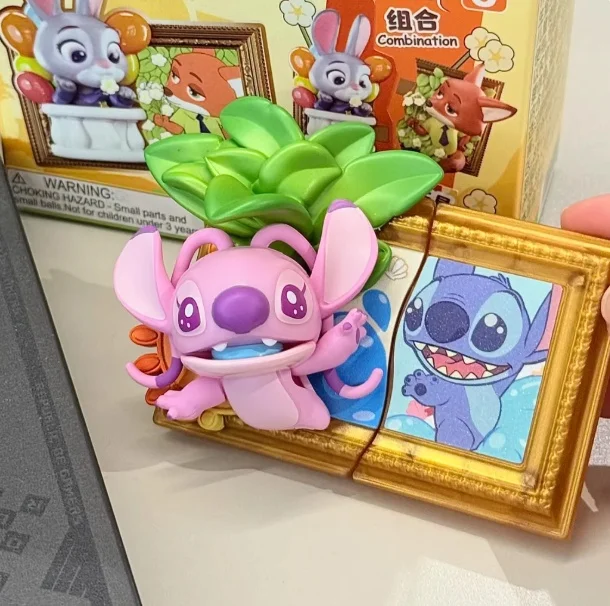Boîte aveugle de la série magnétique artistique Disney, Zootopia Nick Judy Stitch Angel, dessin animé, modèle de marchandise, cadeaux de vacances, nouvelle collection