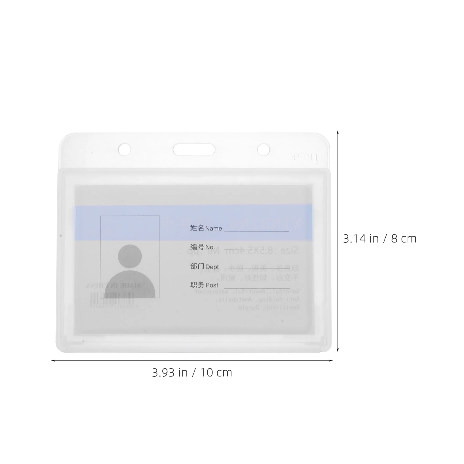 

10 Pcs Waterproof Card Holder Transparent Horizontal Badge Covers Storage Sleeves Plastic Protector Clear AntiScratch Name Id