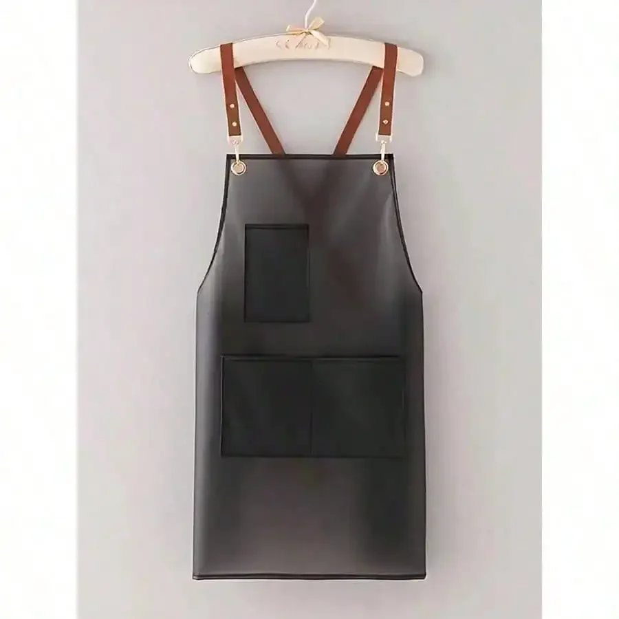 1Pc Adjustable TPU Apron W Pockets,Unisex Waterproof Transparent Easy Clean Adult Apron For Barber Shampoo Kitchen Chef BBQ Hair Styling,Home Barbershop SalonTravel Essentials;Hair Tools Dryer Curly Slick Brush Hairdressing Household Supplies BackToSchool