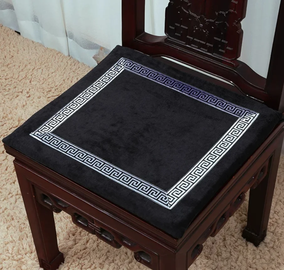 New Chinese Style Chair Cushion Non-Slip Seat Pad for Mahogany Sofa Taishi Chair Official Hat Chair Home Dining Chair Mat