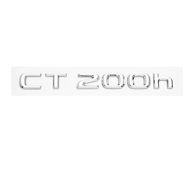 3D Chrome Glossy Black ABS CT200h HYBRID Emblem for LEXUS Car Trunk Trunk Rear Logo Sticker