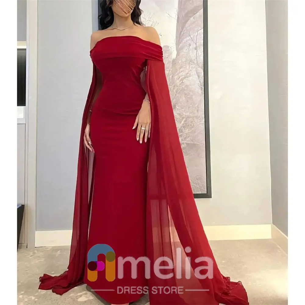 

Amelia Evening Dresses Off The Shoulder Crepe for Special Occasions Formal Gowns Elegant Party Dresses Woman For Dubai 2024