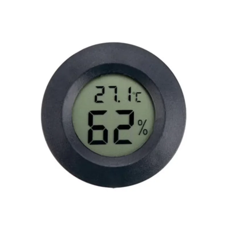 4 Pcs Mini Hygrometer Thermometer  Meter Digital LCD Monitor Indoor Room Round Humidity Temperature Gauge