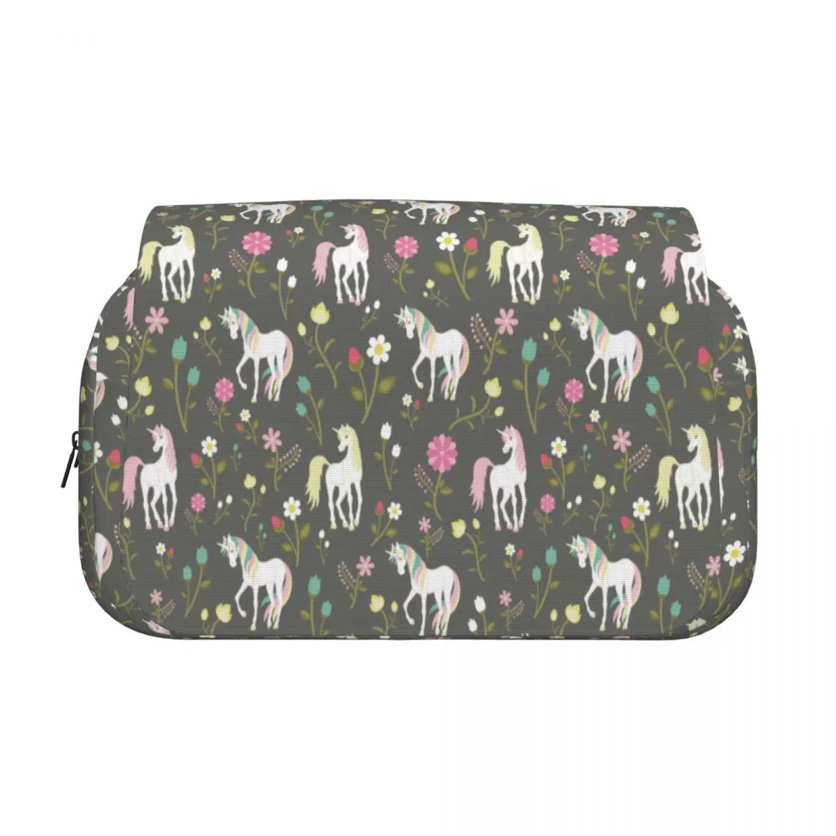 Cartoon Unicorn Double Clamshell Pen Case Pencil Box Pen for Student Large Storage Pencil Bags School Supplies Gift Stationery