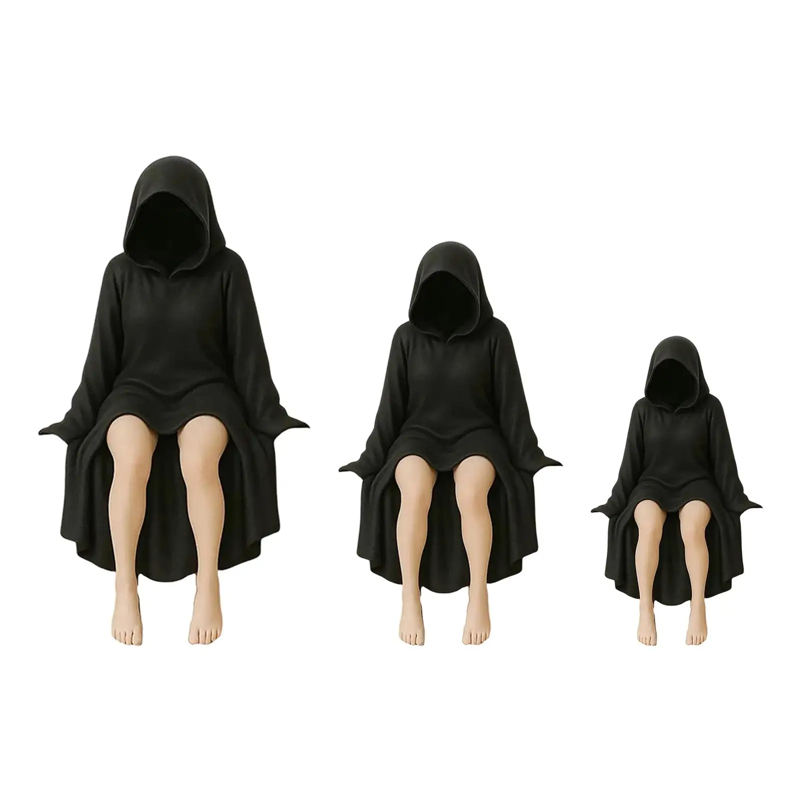 Gothic Sculpture Garden Bookshelf Decoration Halloween Decoration Creative Resin Small Gothic Sitting Statue for Entrance