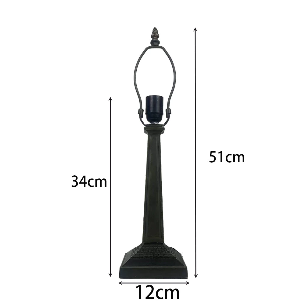 Base especial para iluminação Tiffany, adequada para base de lâmpada de mesa de 12/16 polegadas, material de resina