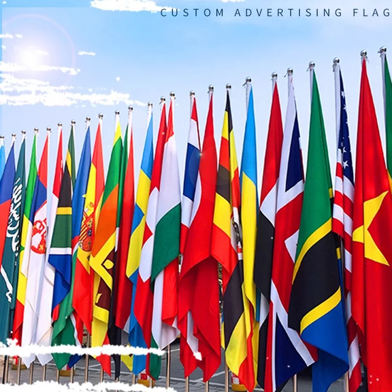 Custom Double-Sided Printing of Flags Of The World Flag No. 4 flag Color Flags