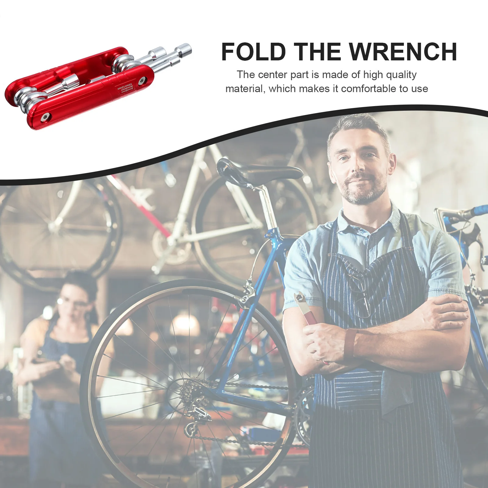 1 مجموعة 6in1 متعددة الوظائف للطي دراجة المقبس طقم تصليح دائم الكروم الفاناديوم سبائك الصلب دراجة أداة مجموعة الدراجة المقبس عدة