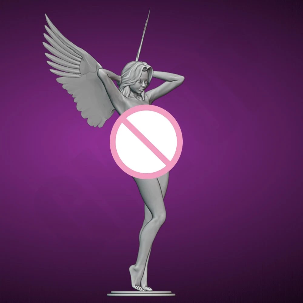 

1/24 3d Print Model Kit Sexy Wings Girl NSFW Resin Figure Model Kit Diy Micro Reduction Statue Unpainted Garage Kit Toys