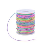 Elastic Cord, Beading Cords Threads, Rainbow Color Stretch String Cord, Fabric Crafting String for Bracelet, Jewelry