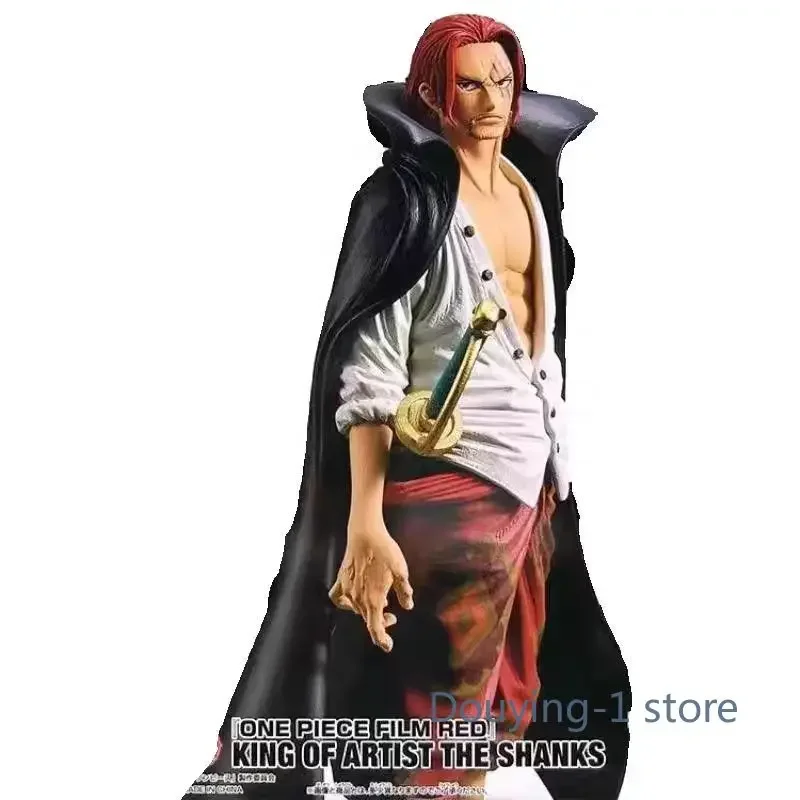 Bandai one piece anime figura filme rei vermelho do artista os hastes figura de ação brinquedos para crianças modelo ornamentos presente
