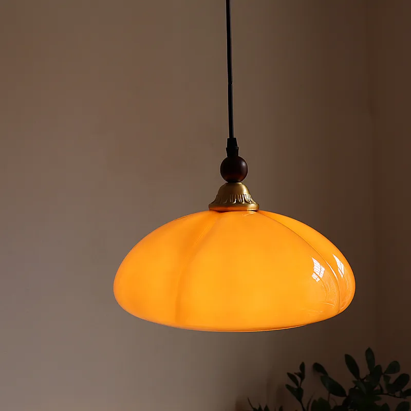 IWHD اليقطين الزجاج LED مصابيح معلقة غرفة نوم المطبخ جزيرة غرفة الطعام الجدول الإضاءة منتصف القرن الحديثة قلادة ضوء Hanglamp #4