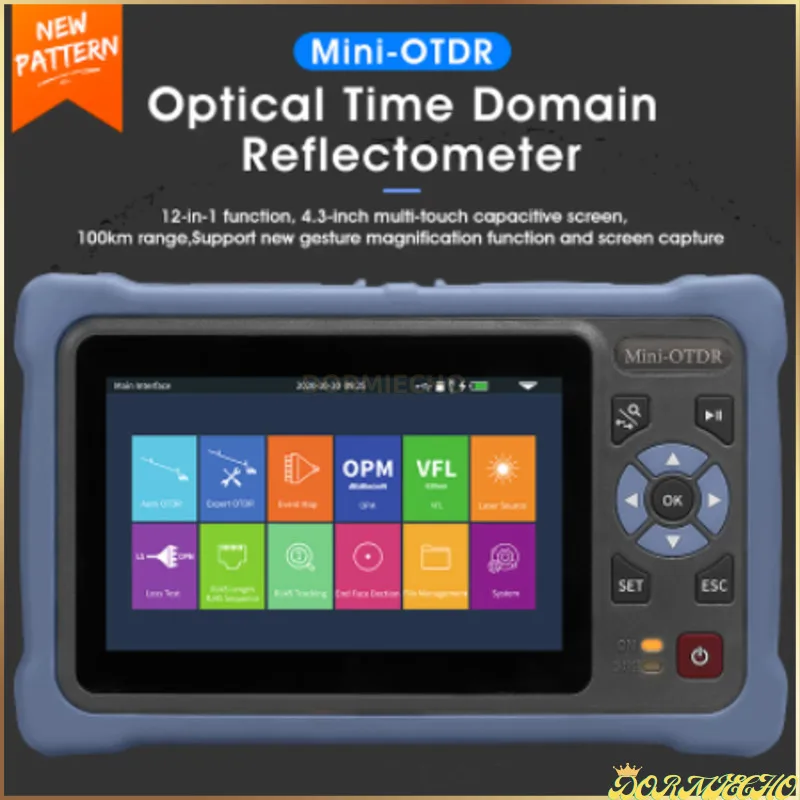 Imagem -02 - Otdr Fibra Óptica Reflectometer Touch Screen Vfl Ols Opm Ethernet Cabo Tester Aua800 12 em 1310 1550nm 26 24db Alta Qualidade