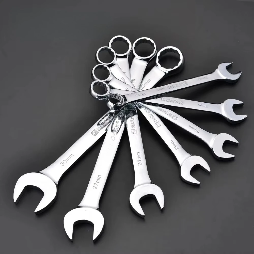 Professional Multi Hand Open End Ring Chrome Vanadium Combination Ring Wrench Spanner Set