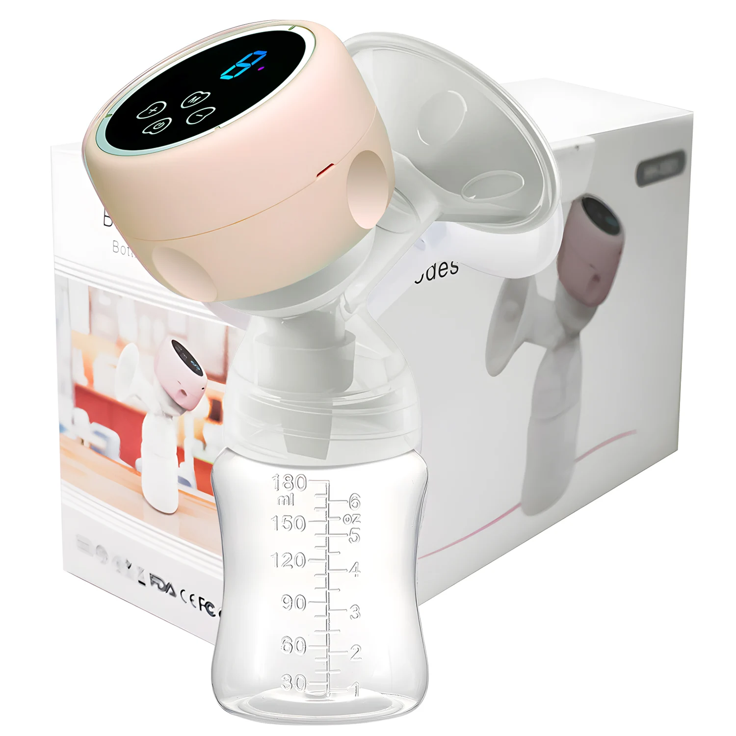 

Электрический молокоотсос Интеллектуальный интегрированный молокоотсос с высоким всасыванием Грудное молоко Послеродовое портативное безболезненное и бесшумное молоко