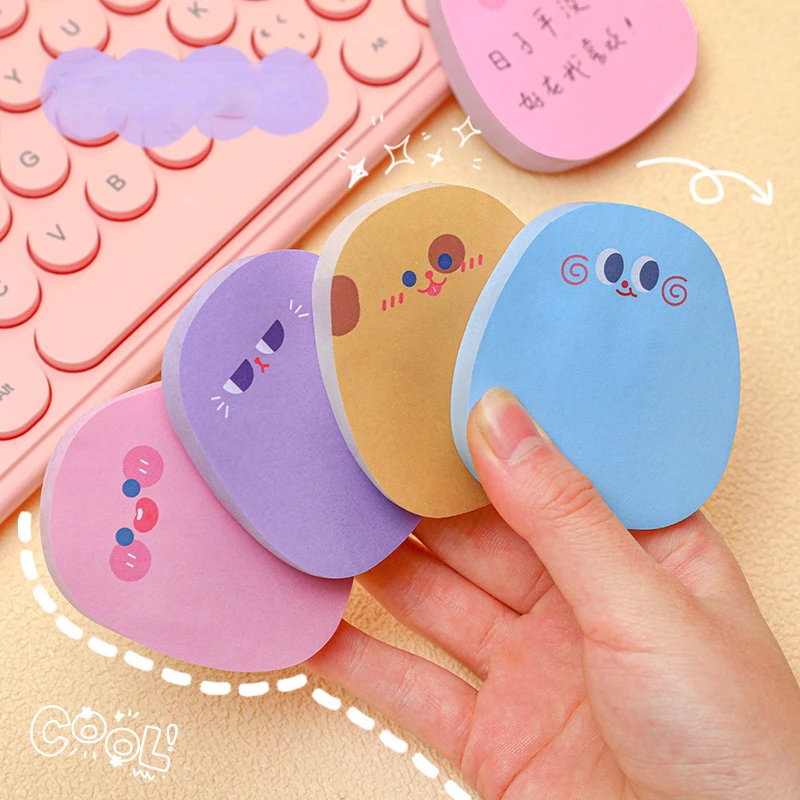 1 Piece Stationery School Supplies Cartoon Candy Color Notes Sticky Notes Memo Pad Office Self-Adhesive Sticker노트