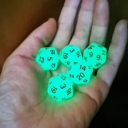 ボードゲーム用の暗い多面体ダイスセット,d20キューブ,ボードゲーム,20面,dnd,mtg,tenzi,発光,1セットあたり10個