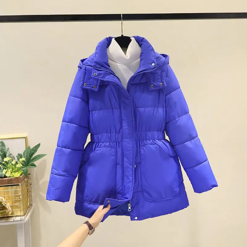 

2023 New Women Winter Jacket Parkas Female Thicken Warm Korean Style Coats Cotton Padded Hooded Casual Loose Outwear M21