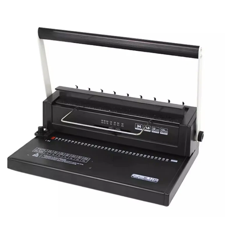 Picture 5: Double Coil Binding Machine 34 Hole Square 4*4mm A4 Paper Binder Puncher Machine for Brochures Documents Menus Loose-leaf Book