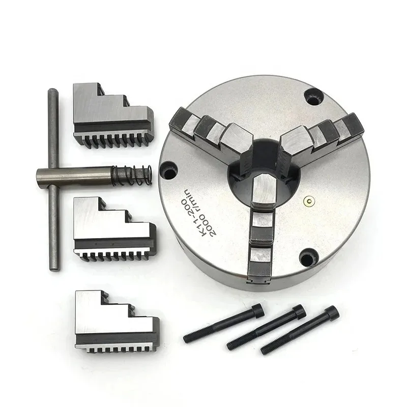 Lathe Chuck 200mm Front Mount Metal 8 Inch 3 Jaw Lathe Chuck K11-200