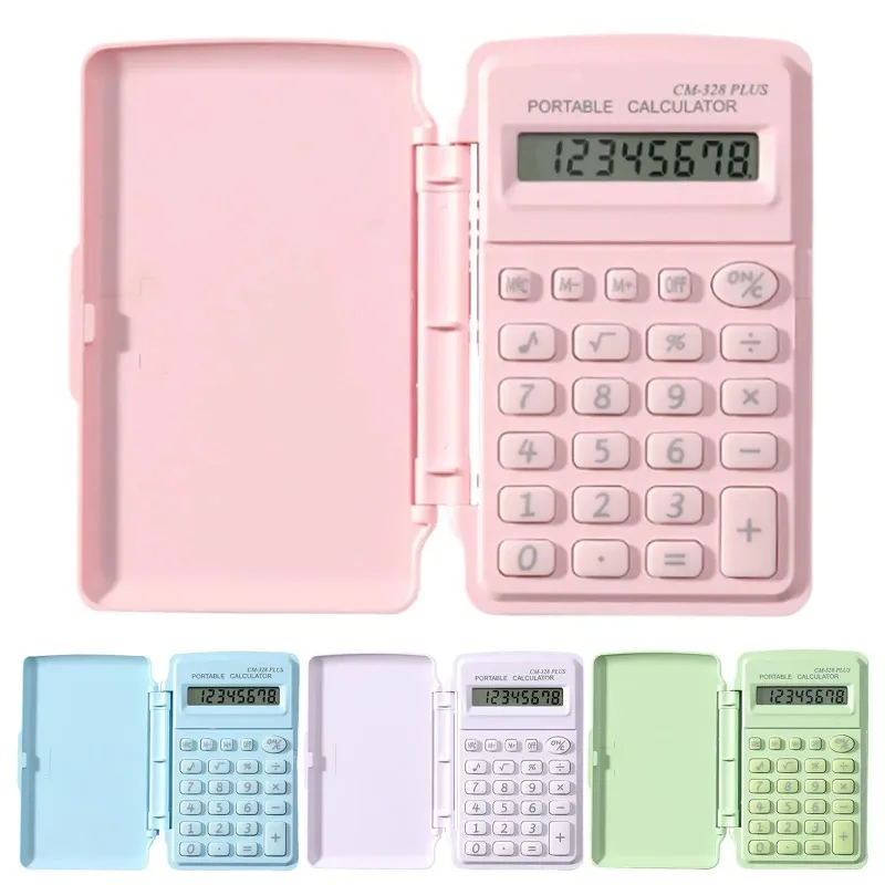 Mini Calculadora Científica con Pantalla LCD, Ligera y Portátil, Bloc de Notas, Calculadora de Papelería Escolar para Estudiantes de Contabilidad CPA