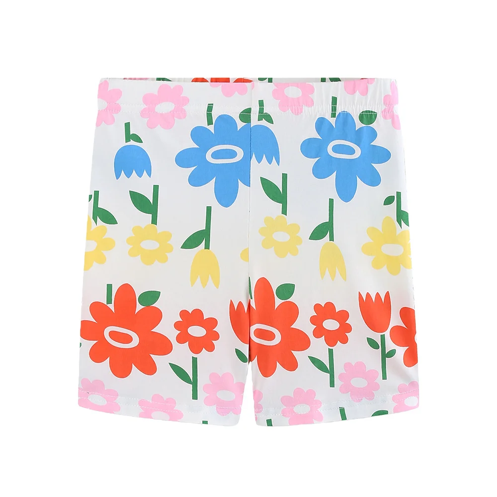 

Jumping Meters Floral Printed Kids Shorts 3-7T Baby Girls Floral Trousers Children's Clothes Floral Patterned Children's Pants